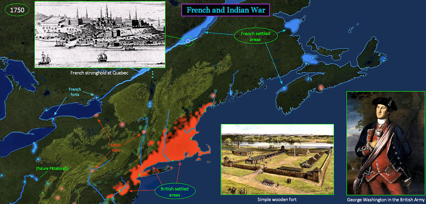 French and Indian War, 1754-63 map